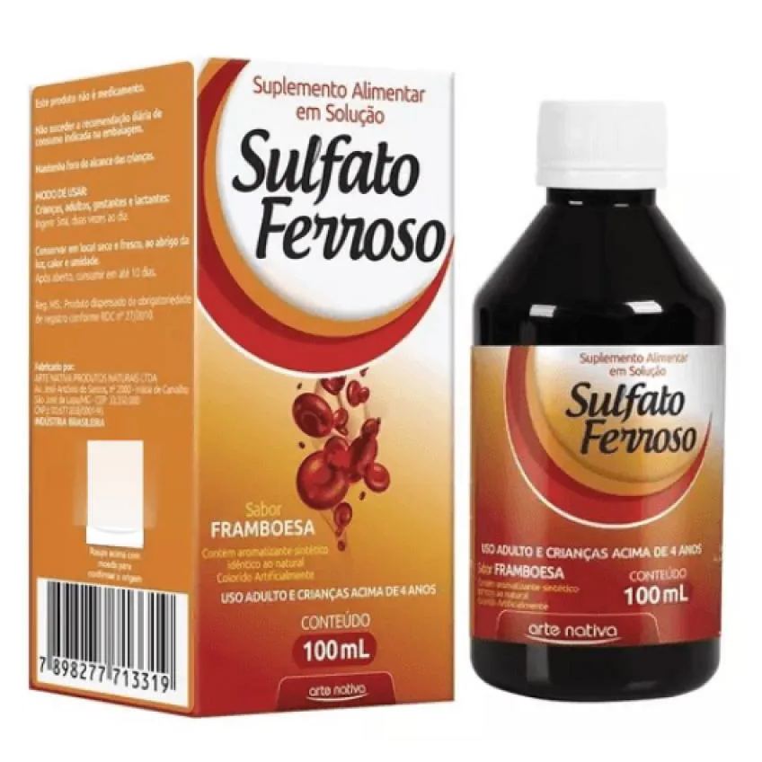 Sulfato Ferroso Solução 100Ml - Arte Nativa