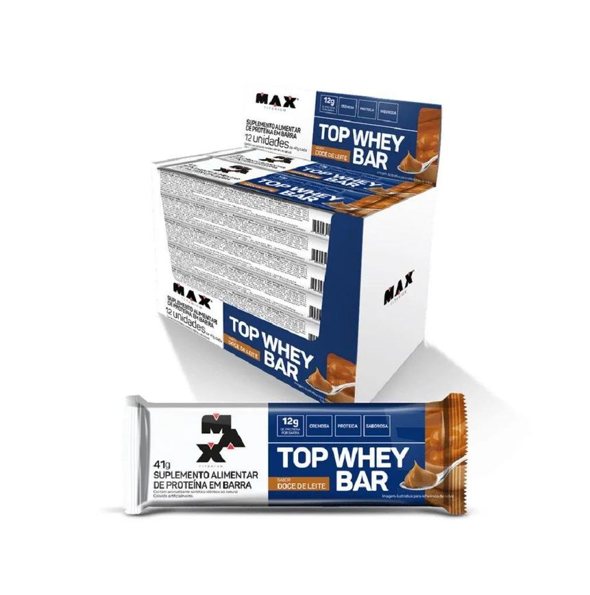 TOP WHEY BAR (DISPLAY 12 UNID. 41G) - SABOR: DOCE DE LEITE