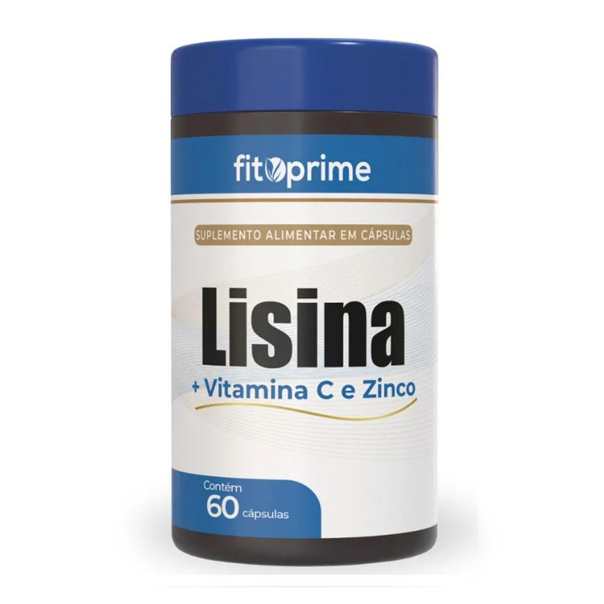 Lisina + Vitamina C e Zinco 500mg 60cps Fitoprime