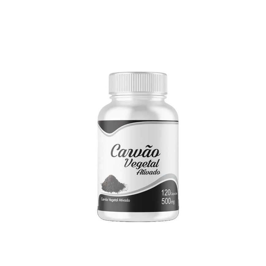 Carvão Vegetal Ativado 500mg 120 cápsulas