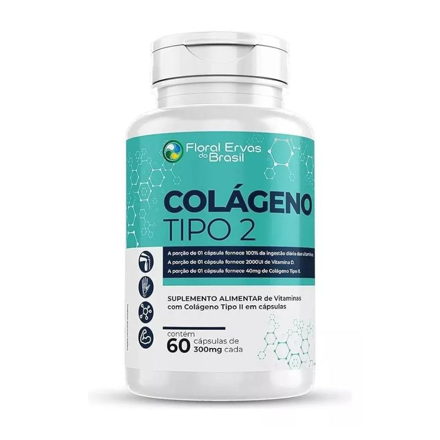COLáGENO TIPO 2 II 300MG 60 CáPSULAS - FLORAL ERVAS