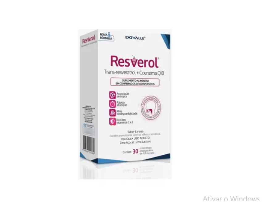 Resverol C/ 30 comprimidos Sabor Laranja - Dovalle