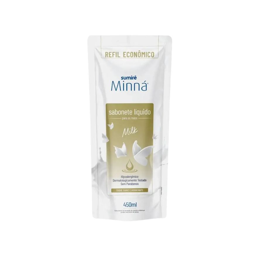 Sabonete Líquido Minná Mãos Sache Milk 450ml