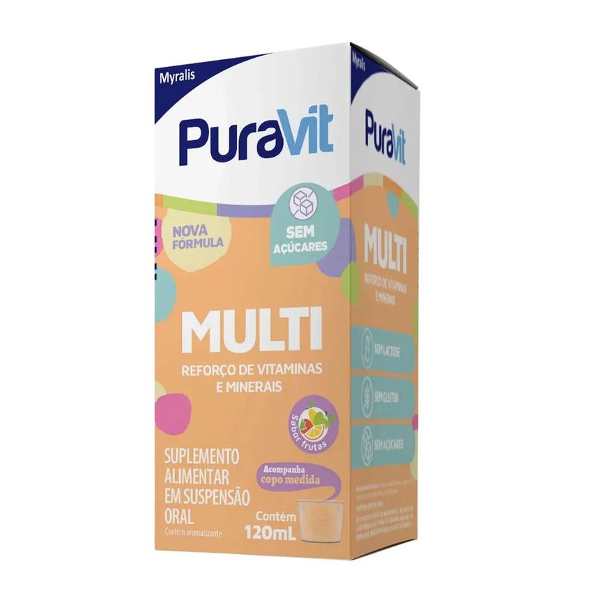 Puravit Multi Vitaminas e Minerais 120ml Frutas - Myralis