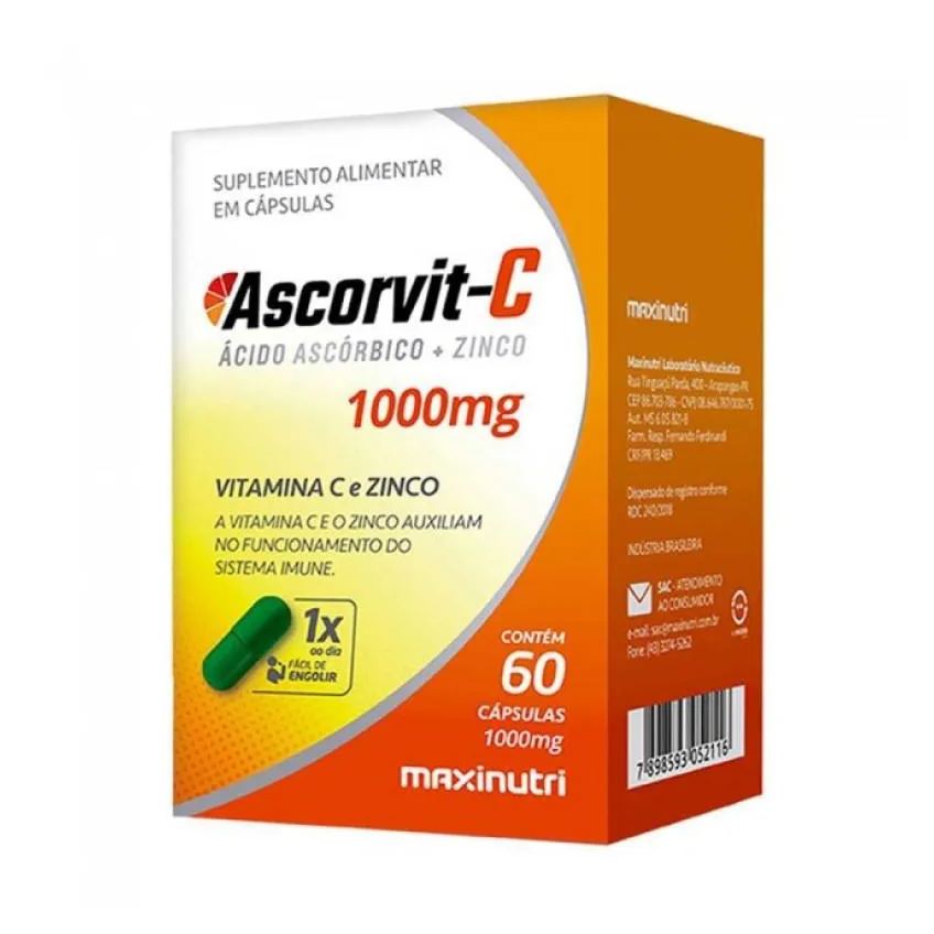 Ascorvit - C 1000mg (60 cápsulas) - Padrão: Único