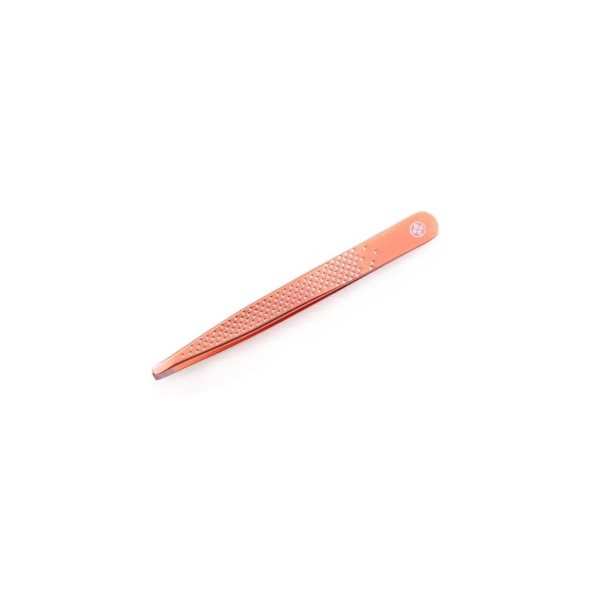 Pinça Ponta Reta Rose Gold Bc512 Design Sobrancelhas Mundial