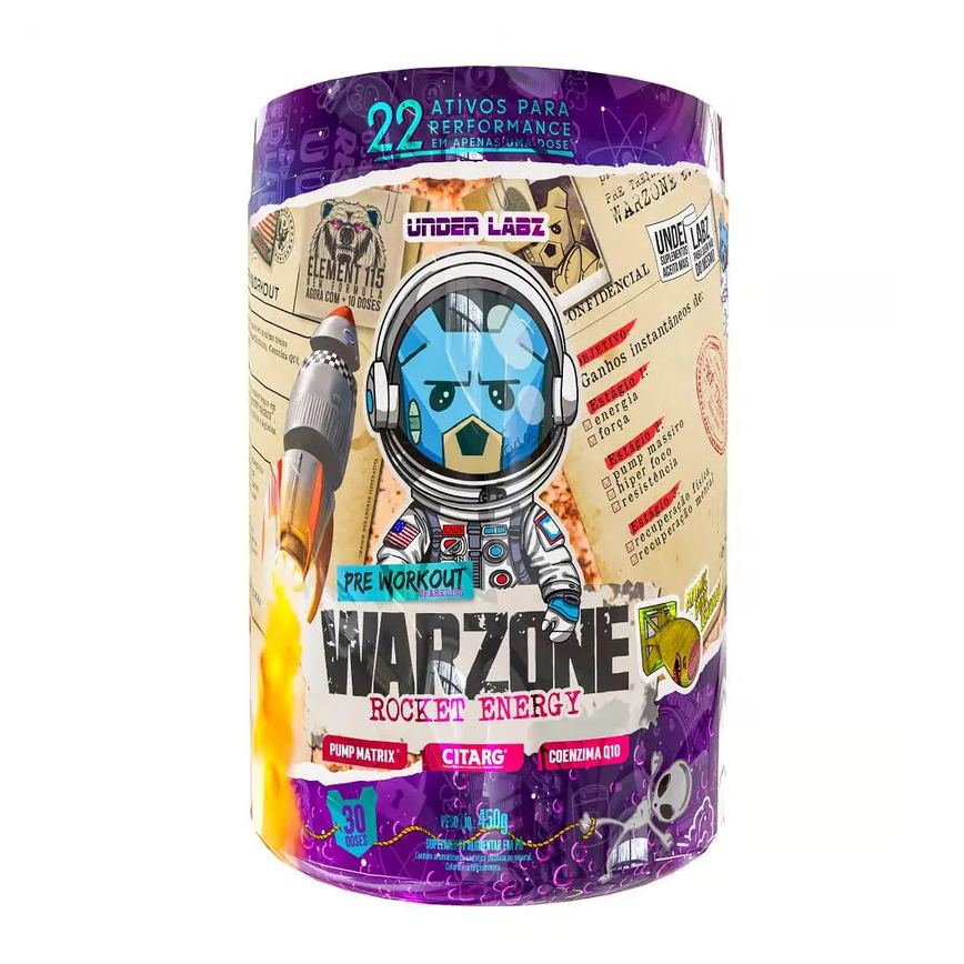 Pré Treino Warzone Rocket Energy Pink Lemonade 450g - Under Labz