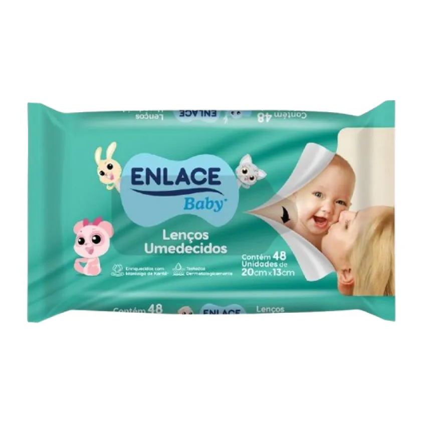 Lenços Umedecidos Enlace - Embalagem com 96 unidades