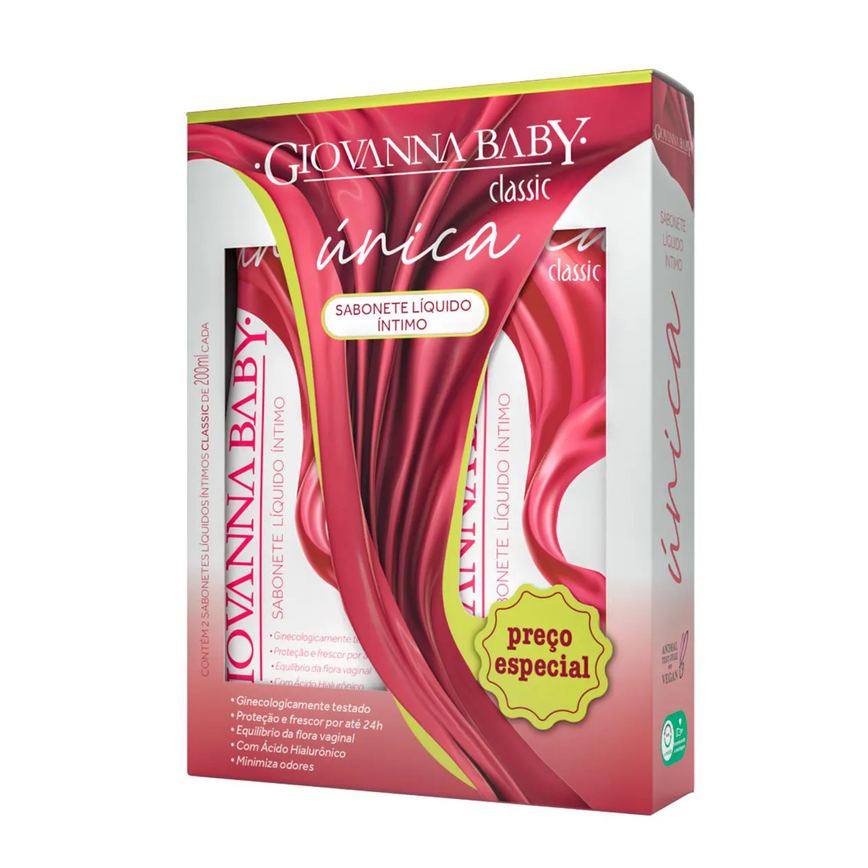 Kit Sabonete Íntimo Giovanna Baby Única Classic 2 unidades de 200ml cada