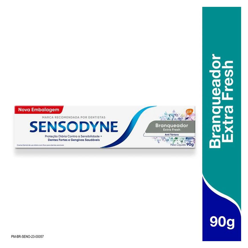 Creme Dental Sensodyne Branqueador Extra Fresh Antitártaro 90g