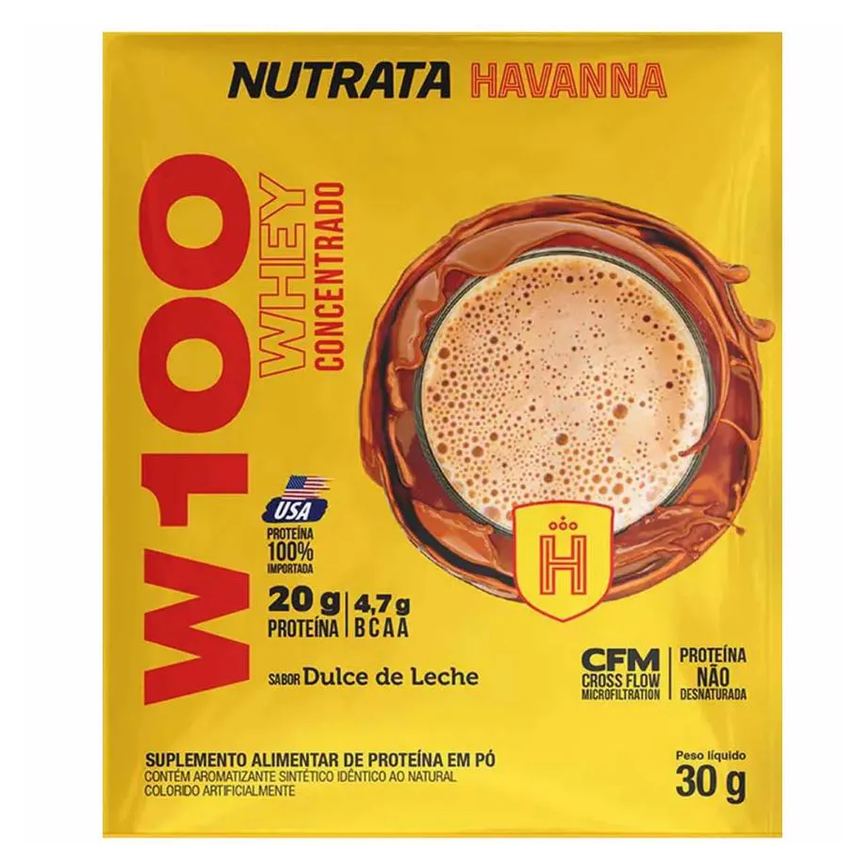 Sache Whey W100 Havanna Nutrata 30g Doce de Leite