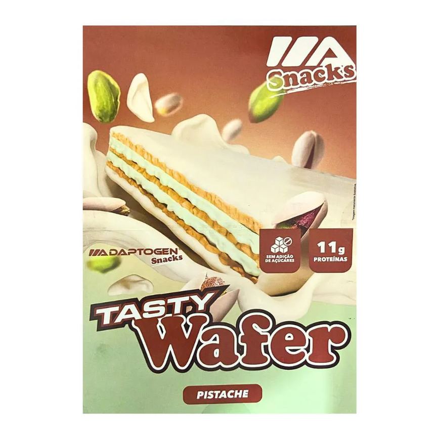 Tasty Wafer Snacks 50g - Adaptogen Pistache - Sem Ad Açucar - Caixa Fechada 12un