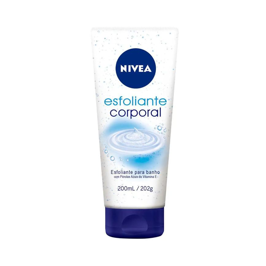 Kit Nivea Esfoliante Corporal para Banho 200ml + Sabonete Líquido Corporal Óleo de Banho 200ml