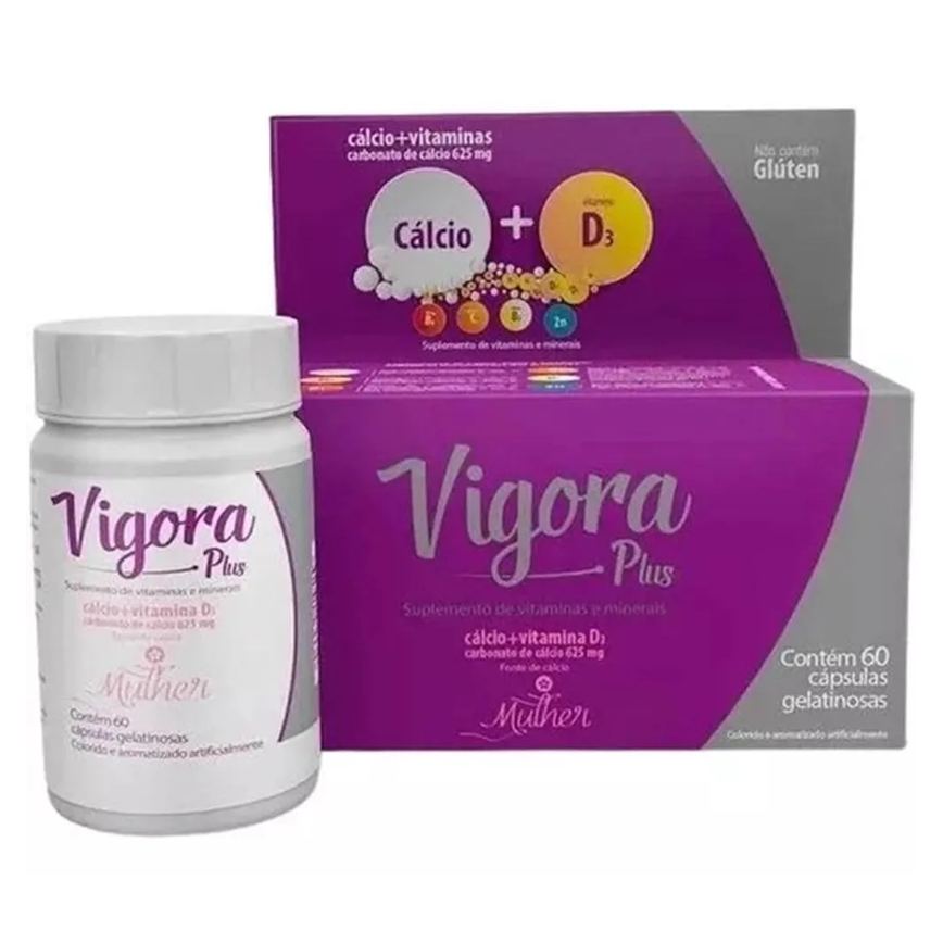 Suplemento Vigora Plus Mulher Cálcio+vit D3 60 Cps - Prati