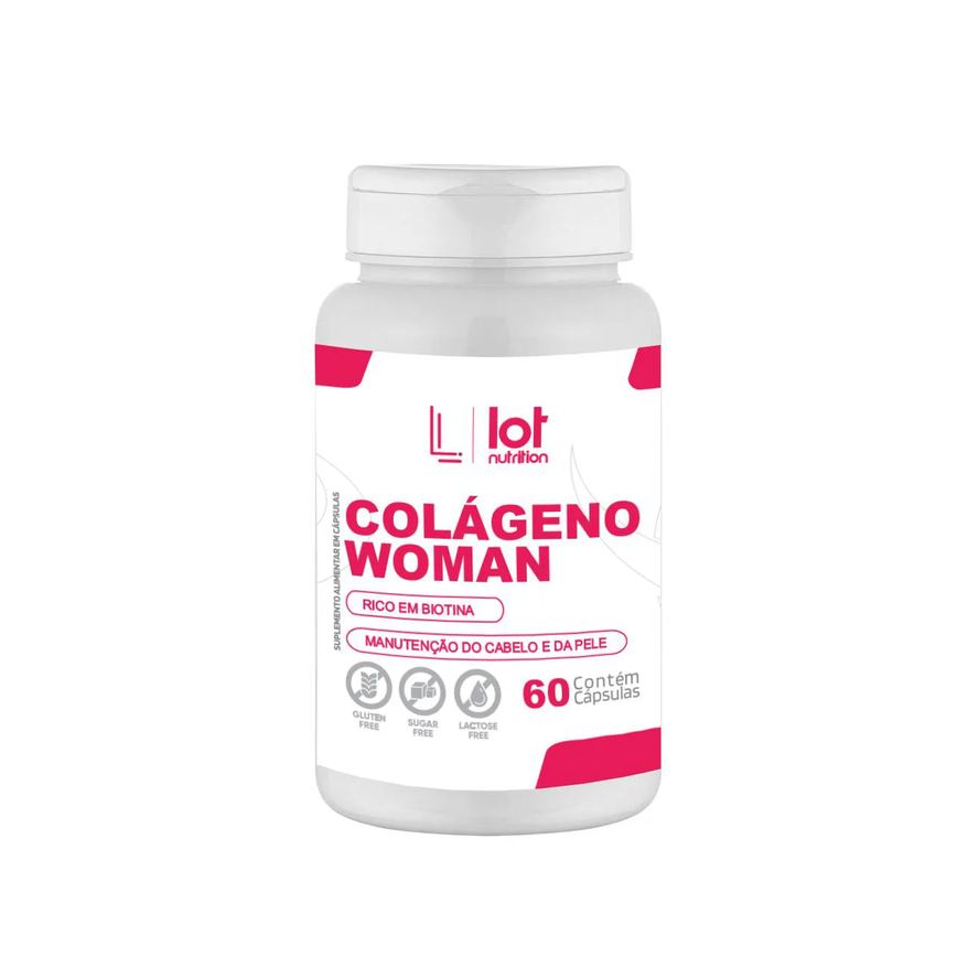 Colágeno Woman 60 cápsulas Cabelos Unhas Pele Suplemento Beauty