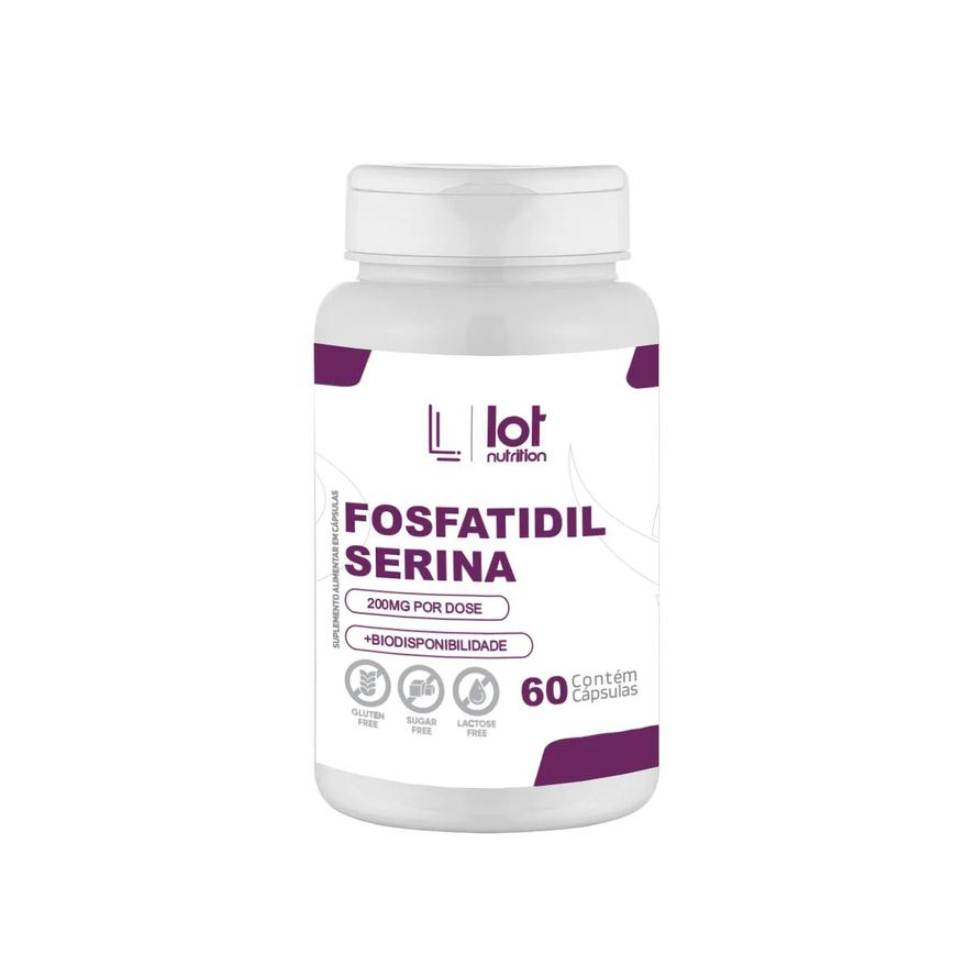 Fosfatidilserina 200mg 60 cápsulas Memória Foco Bem Estar Cognitivo