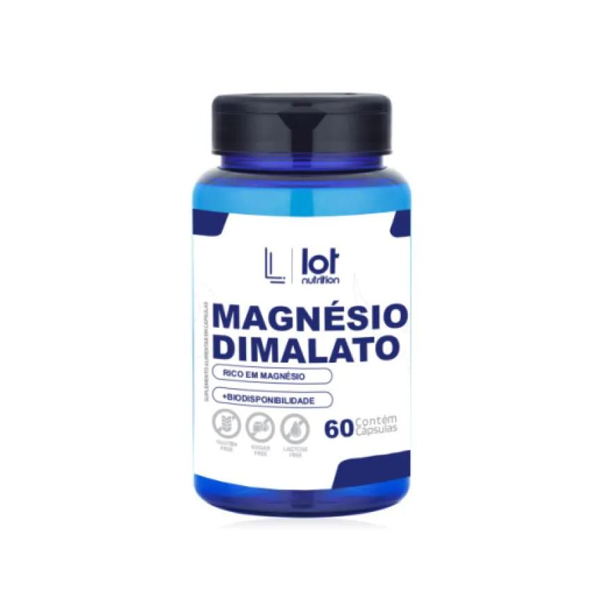 Magnésio Dimalato 600mg 60 cápsulas Anti Cansaço Músculos e Coração
