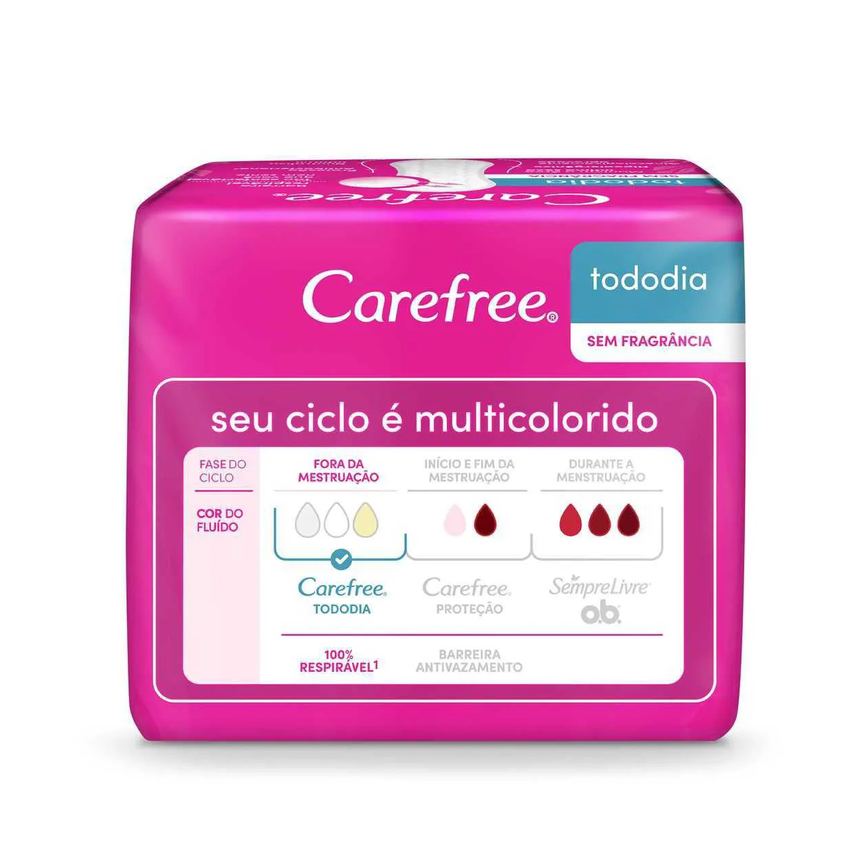Protetor Diário Carefree Todo Dia Sem Perfume 15 unidades