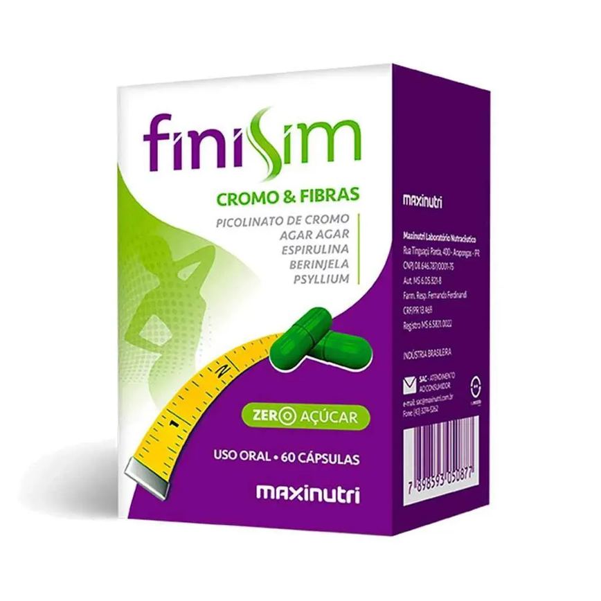 Suplemento Finisim Cromo E Fibras Maxinutri 60cps