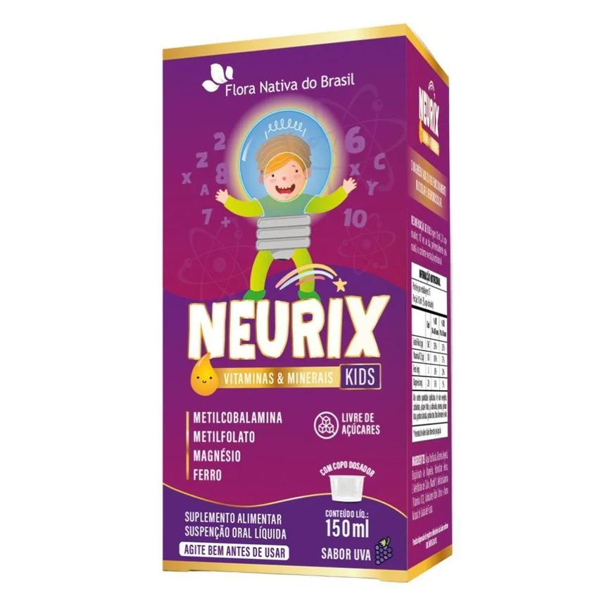 Neurix (mg, Fe, Metilfolato e B12) 150ml - Flora Nativa Salada de Frutas