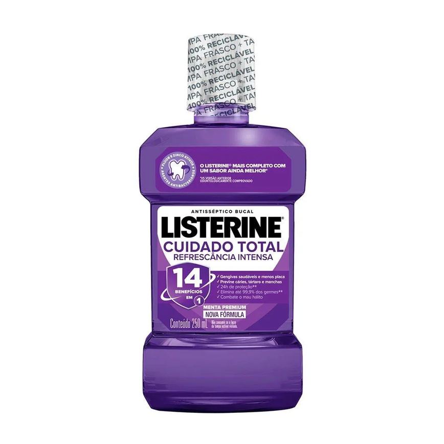 Enxaguatório Bucal Listerine Cuidado Total 14 Benefícios em 1 250ml