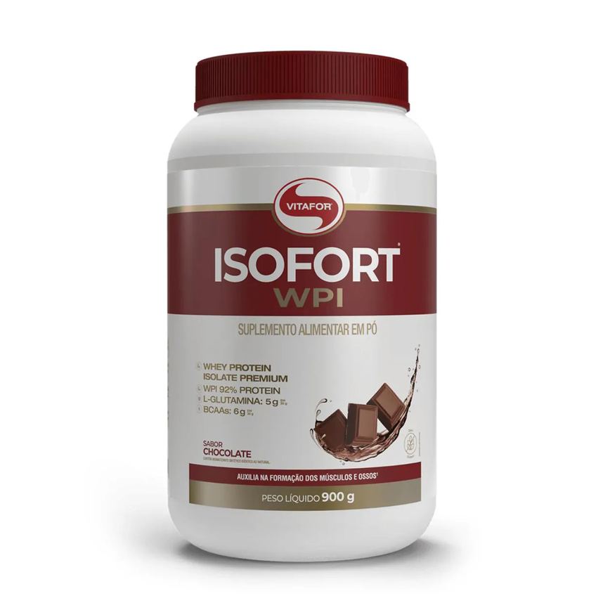 Isofort Wpi Whey Isolado 900G Vitafor Chocolate