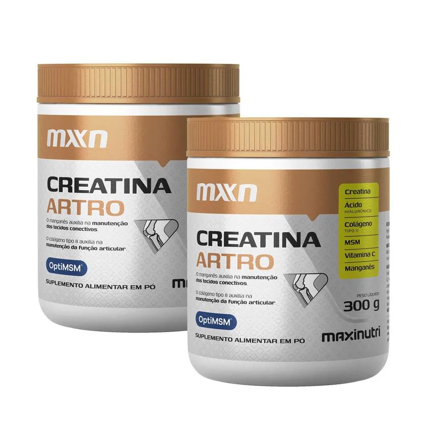 Kit 2 Creatina Mxn Artro Pó 300g Maxinutri