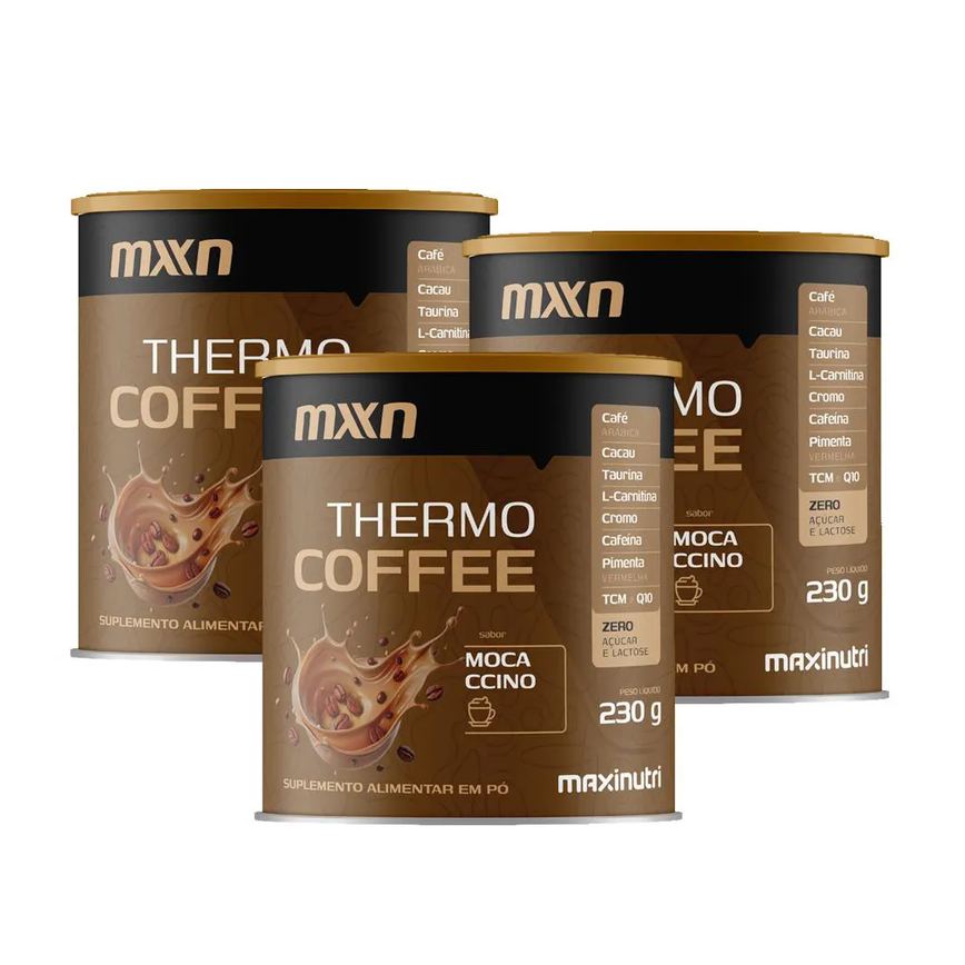 Kit 3 Thermo Coffee Moccacino 230g Maxinutri