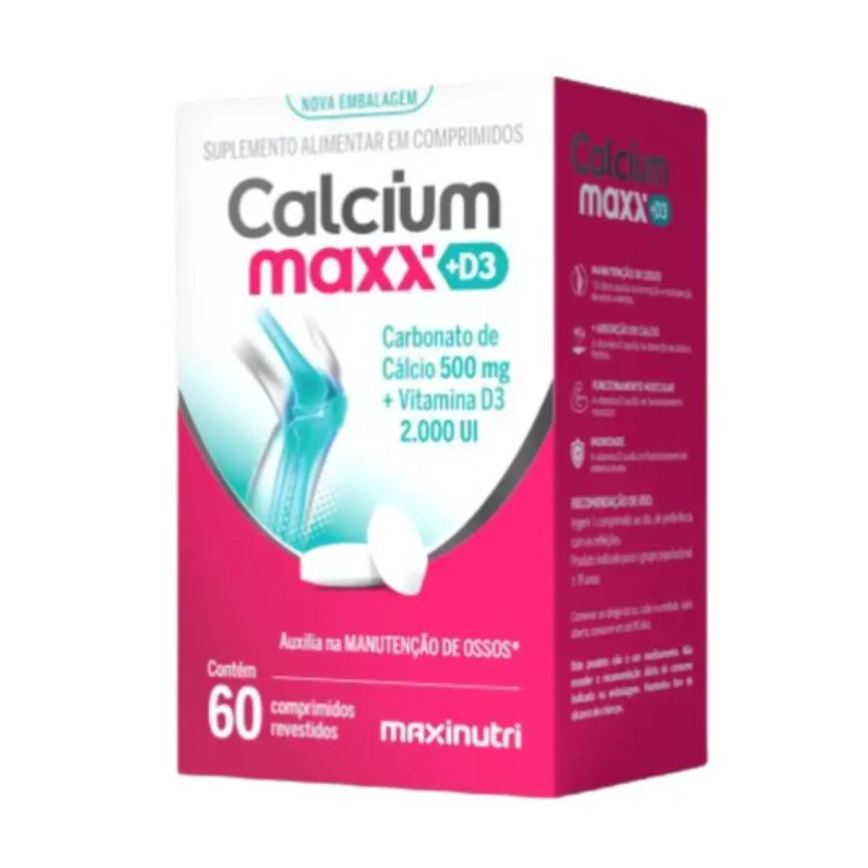 Suplemento Calcium Maxx D3 - Cálcio + Vitamina D3 2000ui - Maxinutri