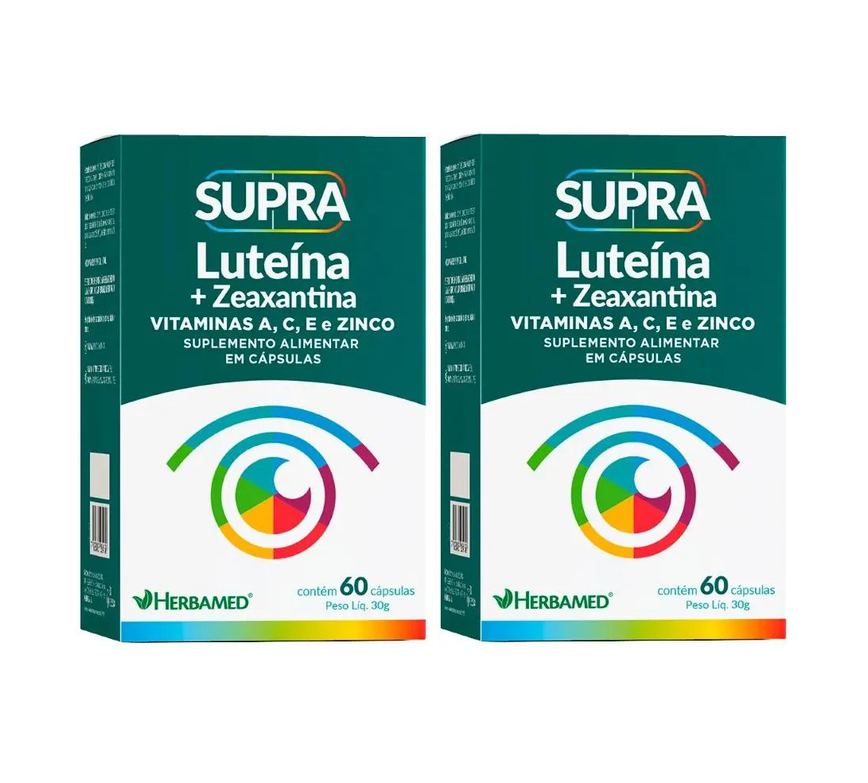 KIT 2 SUPRA LUTEíNA + ZEAXANTINA 60 CáPSULAS - HERBAMED