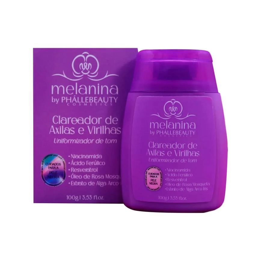CLAREADOR AXILAS E VIRILHAS MELANINA 100G – PHáLLEBEAUTY