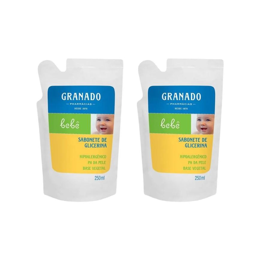 Sabonete Liquido Granado Baby Refil 250ml Glicerina Trad - 2un