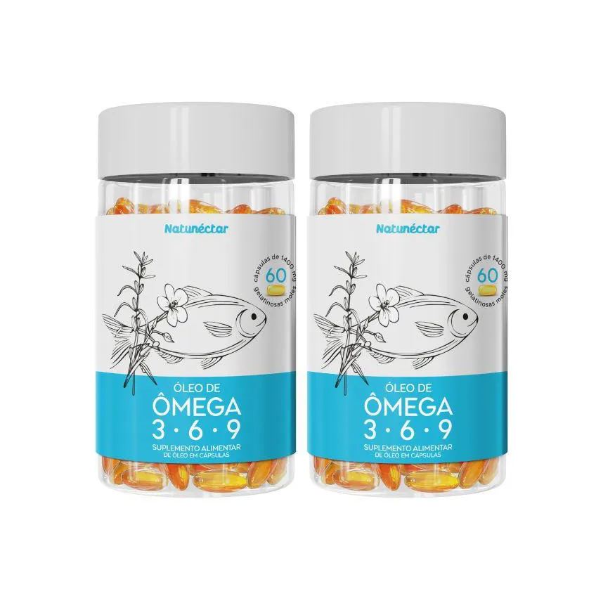 KIT ÓLEO DE ÔMEGA 3-6-9 NATUNECTAR - 2 UNID (120 CáPSULAS)