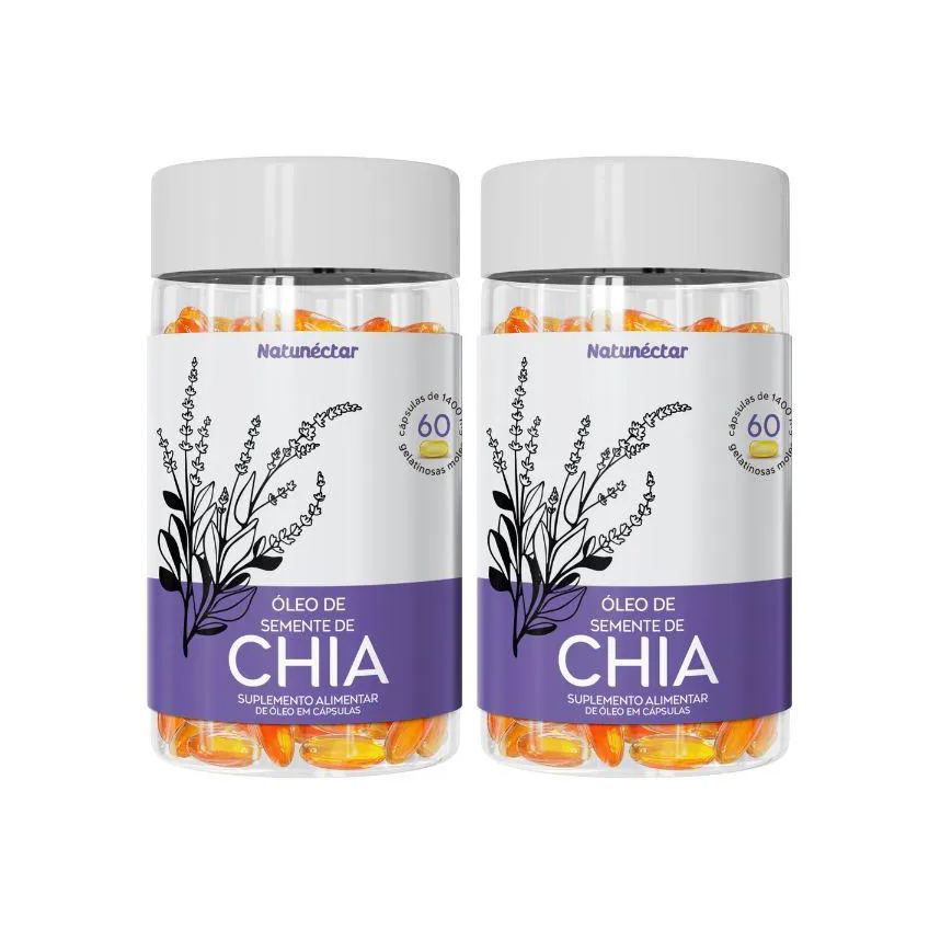 KIT ÓLEO DE SEMENTE DE CHIA NATUNECTAR - 2 UNID (120 CáPSULAS)