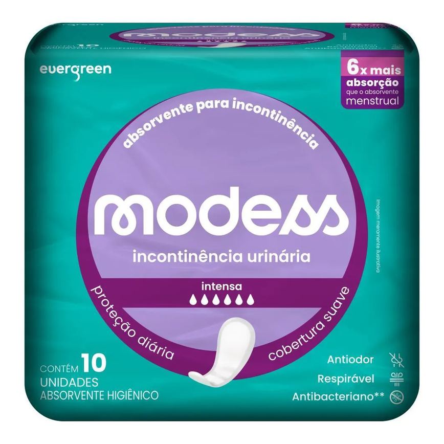Absorvente Modess Incontinência Intensa 10un