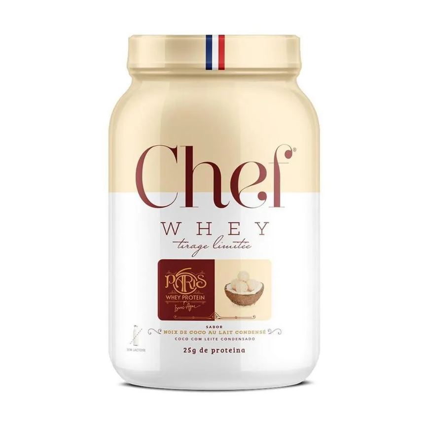 Chef Whey Protein Concentrado Gourmet Paris 6 800g - sem Lactose Coco com Leite Condensado