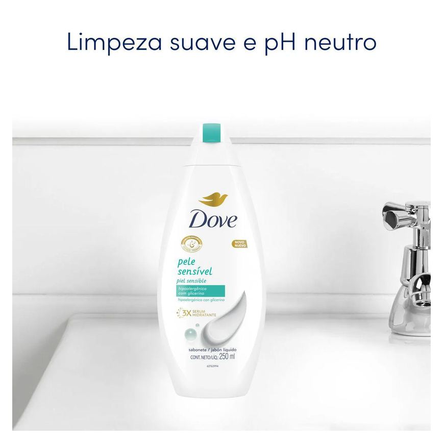 Sabonete Líquido Dove Pele Sensível com Glicerina 250ml