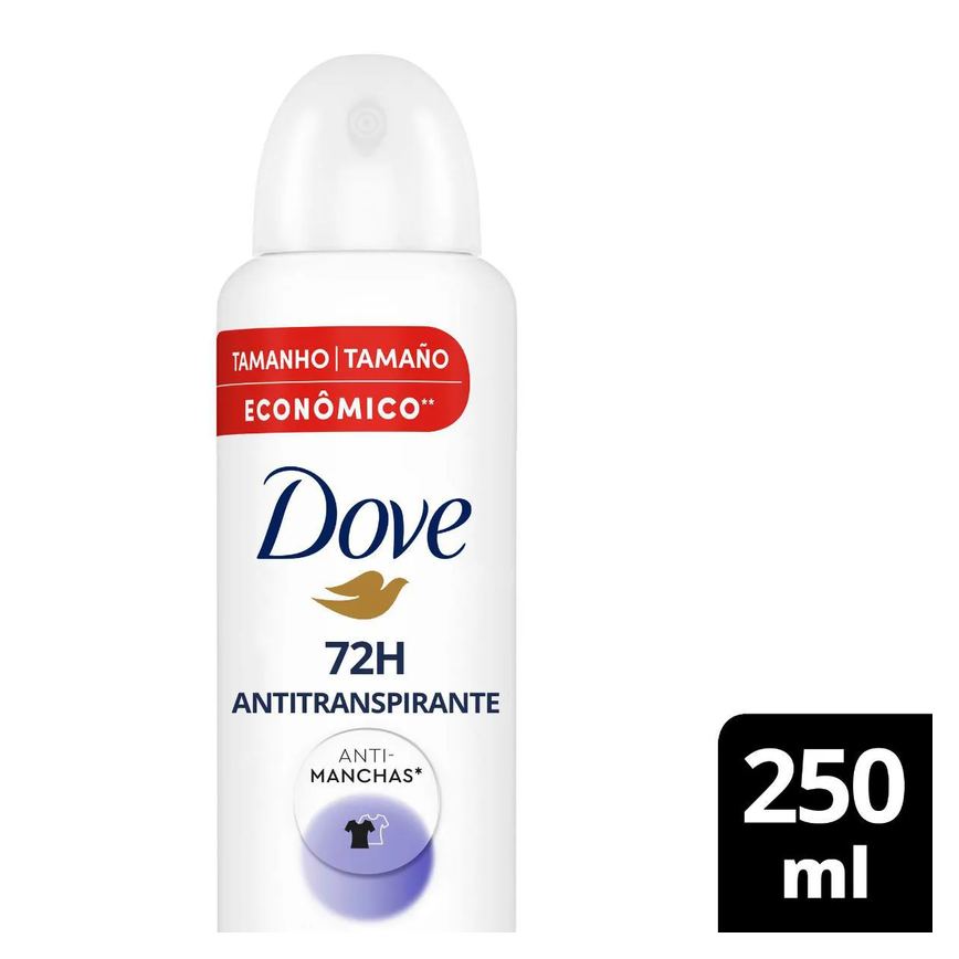 Desodorante Antitranspirante Aerosol Dove Invisible Dry Feminino 48h 250ml