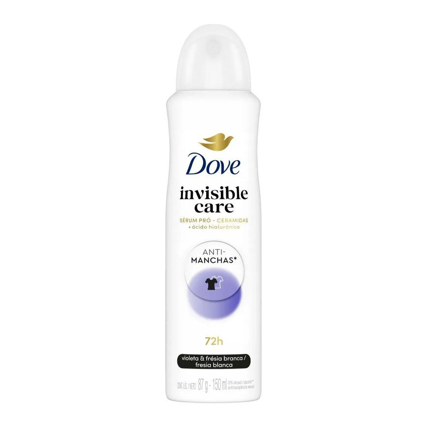 Desodorante Antitranspirante Aerosol Dove Invisible Dry Feminino 48h 150ml