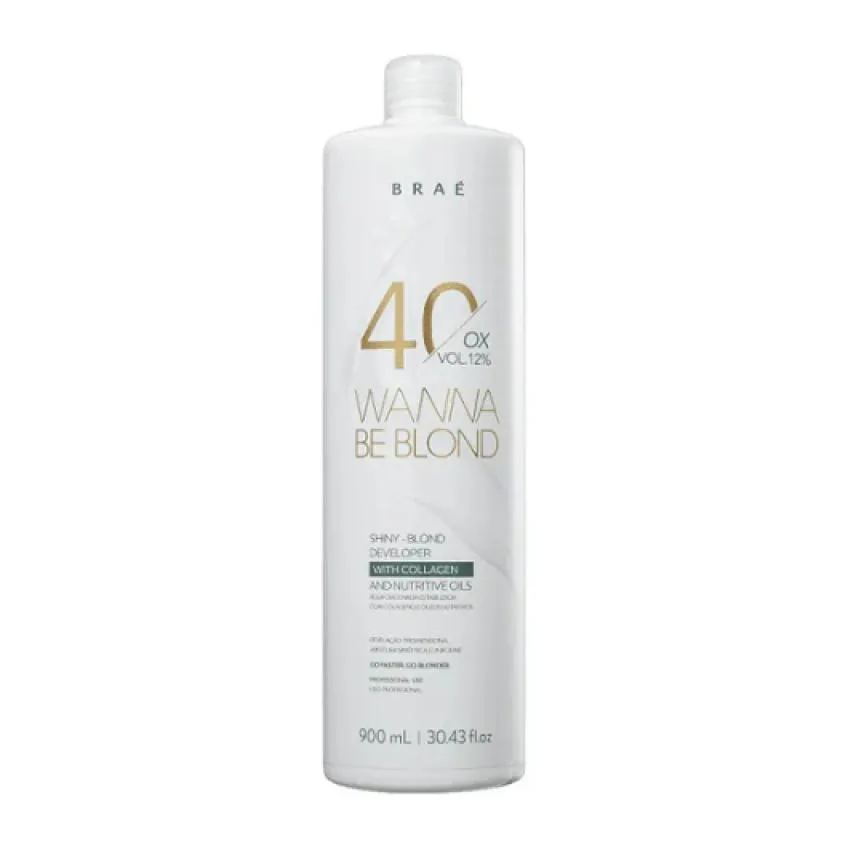 Brae - Wanna Be Blond 12% - Agua Oxigenada 40 Volumes 900 Ml