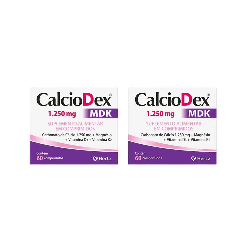 Kit 2 Calciodex Mdk 1250mg - 60 Cpr - Kley Hertz