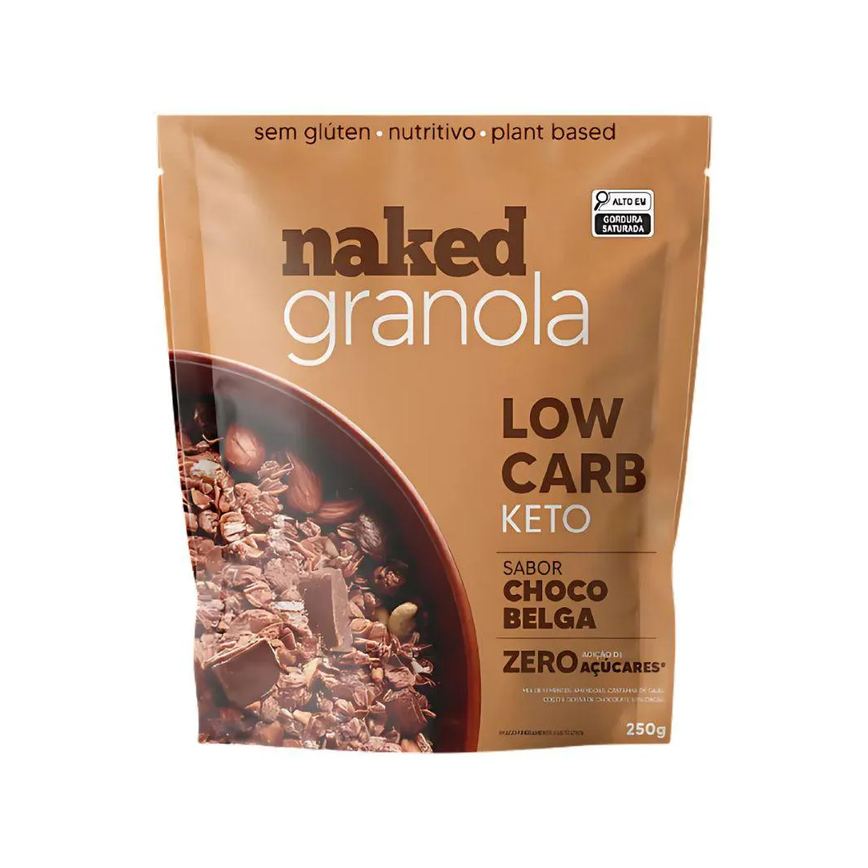 Granola Low Carb de Chocolate Belga Naked Nuts 250G unidades Unica