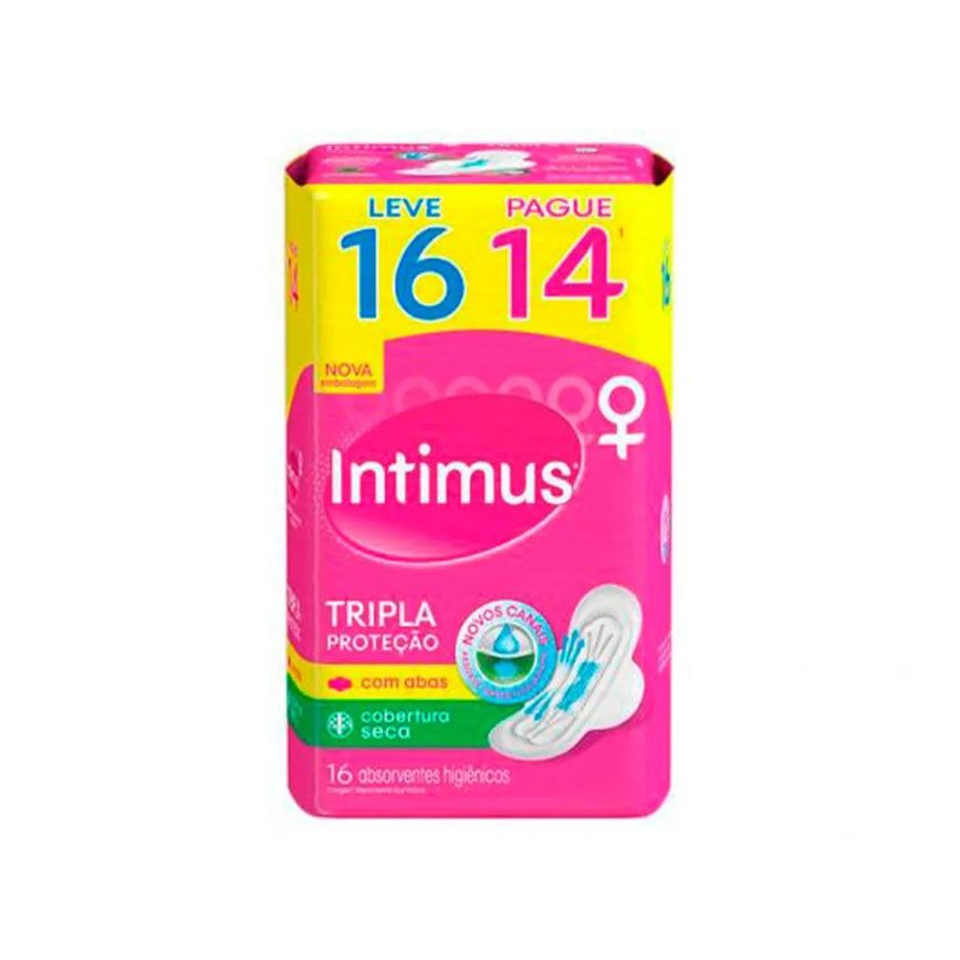 Absorvente Intimus com Abas Tripla Proteção Seca Lv16 Pg14