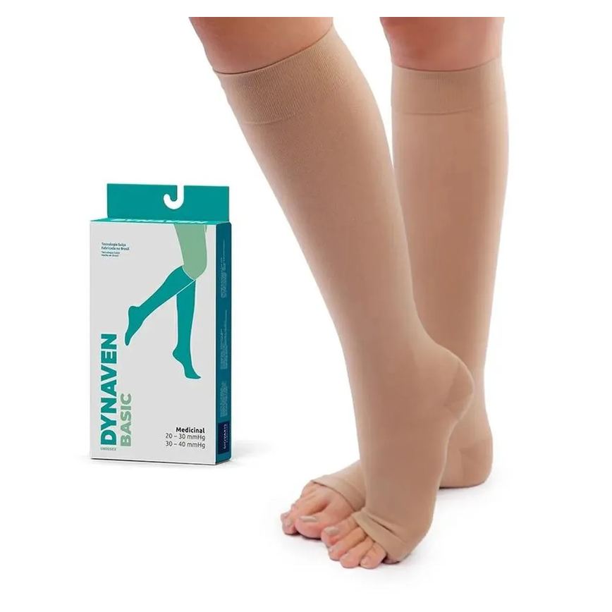 Sigvaris Dynaven Basic Meia de Compressão 20–30 Mmhg Panturrilha Bege M2