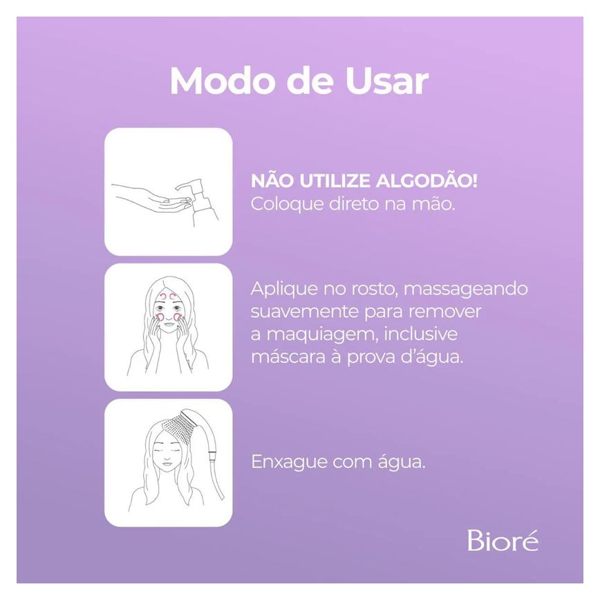 Óleo de Limpeza Demaquilante Bioré Cleansing Refil 210ml