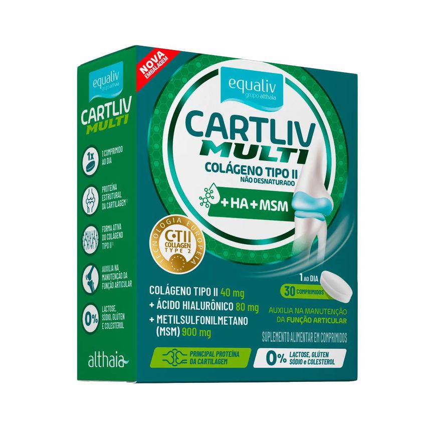 Colágeno Tipo II Equaliv Cartliv Multi 30 Comprimidos