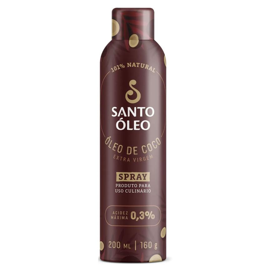 Óleo de Coco Extravirgem Spray 200ml Santo Óleo