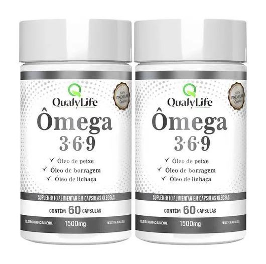 Ômega 3, 6 e 9 2 X 60 cápsulas Qualylife
