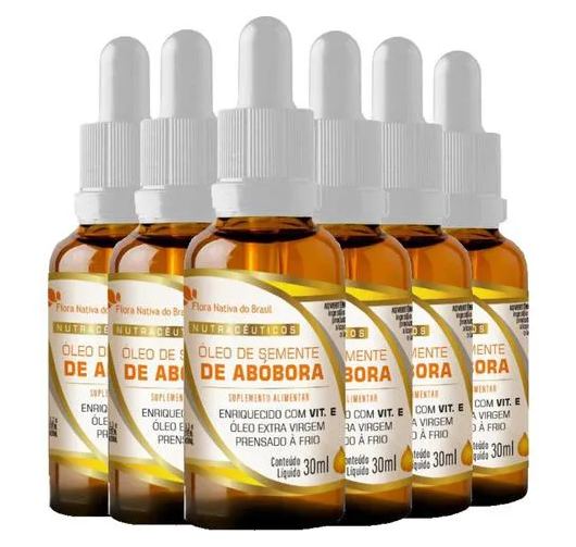 Óleo de Semente de Abóbora em Gotas 6 X 30ml Flora Nativa