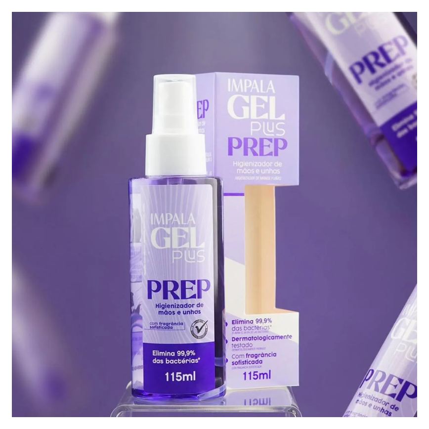 Spray Higienizador Prep Mãos Unhas Gel Plus Impala 115Ml